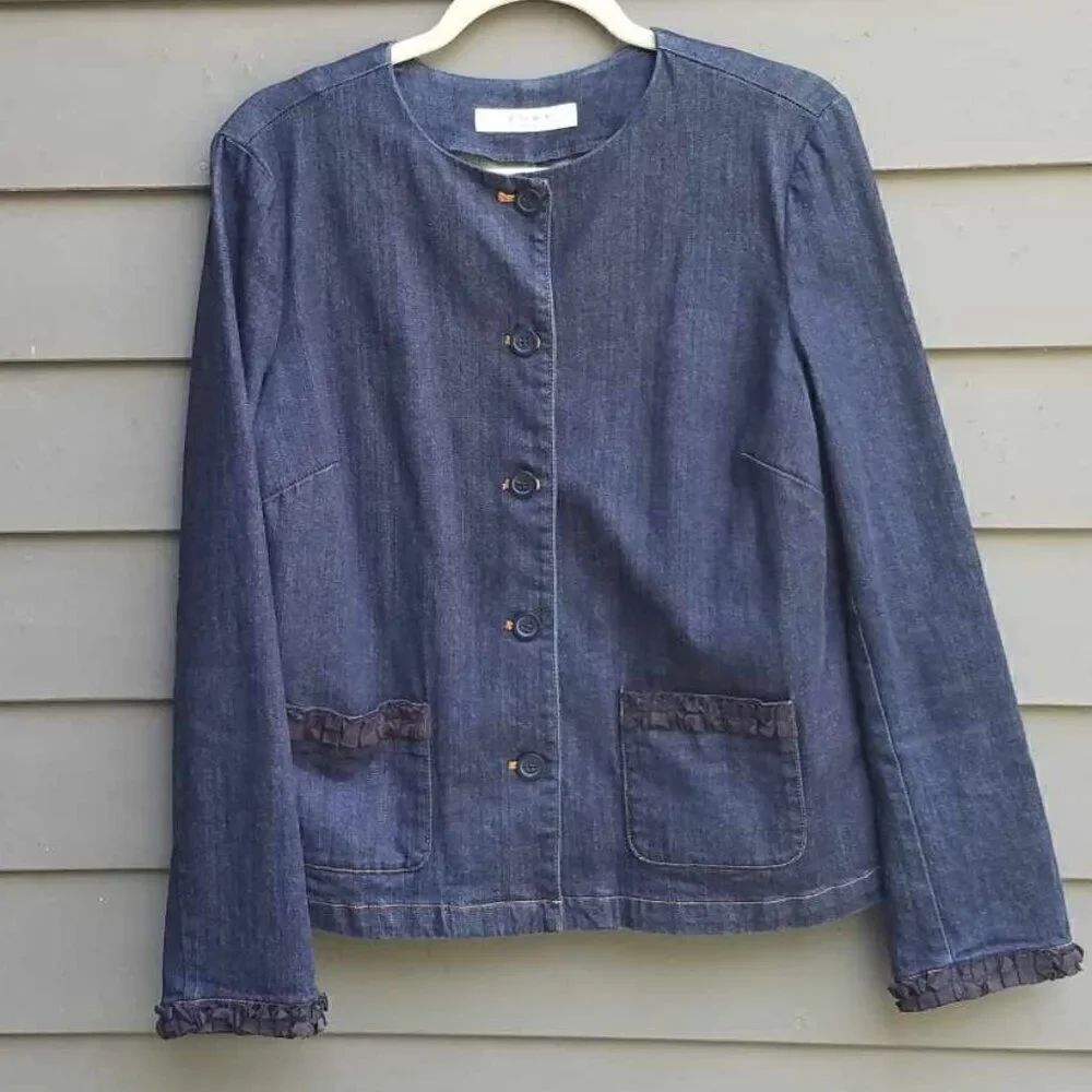 Liz Claiborne Denim Jacket Size Large - Picture 13 of 14
